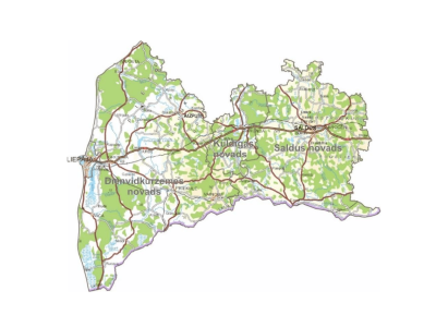 Dienvidkurzemes reģionālais atkritumu apsaimniekošanas plāna karte